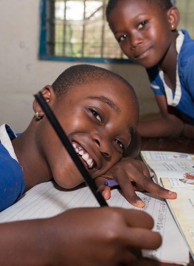 Ghana Health and Education Initiative (GHEI) promotes girls' education. Girl students of GHEI's "Early Childhood Literacy" (ECL) program. The program was established to give special attention to the less academically performing students in the Humjibre community in Ghana. ECL classes are especially important at this critical age where low preforming students are often not seen as worthy investments and begin to be neglected by their parents and teachers. With a focus on building literacy skills, the classes use a culturally-adapted phonics-based curriculum and incorporate purposeful play, songs, and poems, as well as ample time for guided and individual reading and writing.